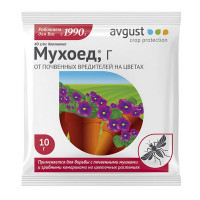 Средство защиты от почвенных вредителей на цветах Avgust Мухоед 10 г