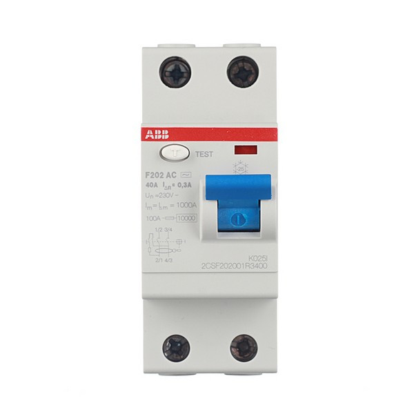 УЗО ABB F202 (2CSF202001R3400) 40А 300 мА 2Р тип АС 10 кА