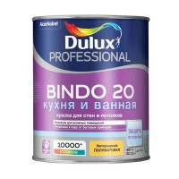 Краска водно-дисперсионная моющаяся Dulux Bindo 20 бесцветная основа ВС 0,9 л