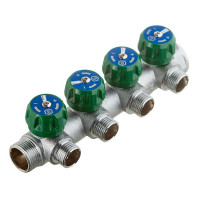 Коллектор Stout (SMB-6850-341204) 3/4 ВР(г) х 4 выхода 1/2 НР(ш) х 3/4 НР(ш) регулирующий