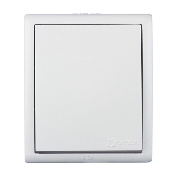 Выключатель Simon 15 Aqua 1594101-030 одноклавишный открытая установка белый IP54