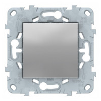 Заглушка Schneider Electric Unica NEW NU586630 скрытая установка алюминий 45x45 мм