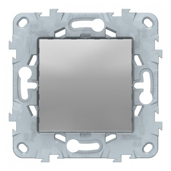 Заглушка Schneider Electric Unica NEW NU586630 скрытая установка алюминий 45x45 мм