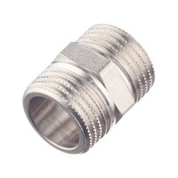 Ниппель Stout (SFT-0004-001212) 1/2 НР(ш) х 1/2 НР(ш) латунный