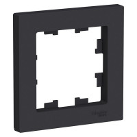 Рамка Schneider Electric Atlas Design ATN001001 одноместная универсальная карбон