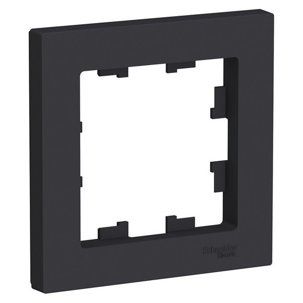 Рамка Schneider Electric Atlas Design ATN001001 одноместная универсальная карбон