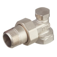 Клапан (вентиль) запорный угловой VALTEC (VT.019.N.05) 3/4 НР(ш) х 3/4 ВР(г) для радиатора