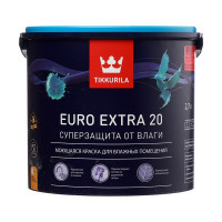 Краска водно-дисперсионная Tikkurila Euro Extra 20 моющаяся основа C 2,7 л