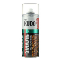 Эмаль аэрозольная по ржавчине Kudo молотковая серебристая полуглянцевая KU-3001 520 мл