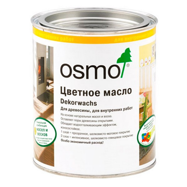 Масло для дерева Osmo Dekorwachs Transparente Tone 3111 белое матовое 0,75 л