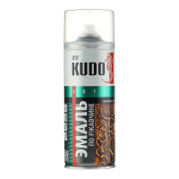 Эмаль аэрозольная по ржавчине Kudo молотковая бронзовая полуглянцевая KU-3006 520 мл