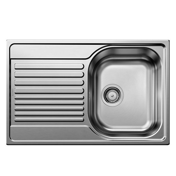 Мойка для кухни BLANCO TIPO 45 S Compact 513441 780х500х170 мм врезная прямоугольная с крылом нержавеющая сталь матовая
