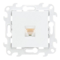 Розетка компьютерная Simon 24 Harmonie 2410598-030 скрытая установка белая один модуль RJ45 cat 5е