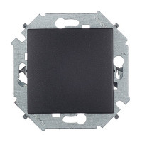 Переключатель Simon 15 1591201-038 одноклавишный на 2 направления скрытая установка графит