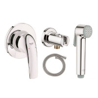 Смеситель гигиенический GROHE BauCurve 123072 с лейкой в наборе для скрытого монтажа