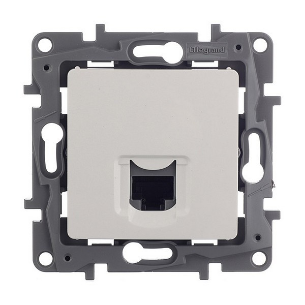 Розетка компьютерная Legrand Etika 672241 скрытая установка белая один модуль RJ45 cat 5