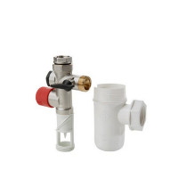 Группа безопасности водонагревателя VALTEC (VT.461.N.05) 3/4 НР(ш) х 3/4 ВР(г) с сифоном и переходником 3/4" на 1/2"
