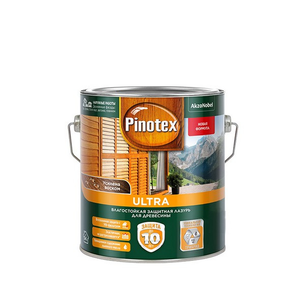 Антисептик Pinotex Ultra декоративный для дерева орегон 2,7 л