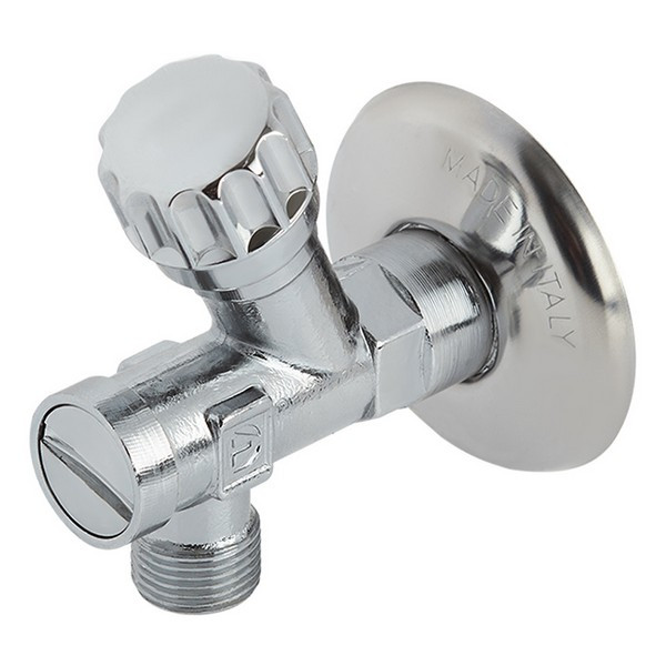 Вентиль угловой VALTEC (VT.282.GBC.0403) 1/2 НР(ш) х 3/8 НР(ш) для подключения смесителя с фильтром