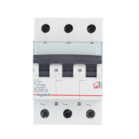 Автоматический выключатель Legrand TX3 (404058) 3P 25А тип C 6 кА 400 В на DIN-рейку