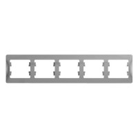 Рамка Schneider Electric Glossa GSL000305 пятиместная горизонтальная алюминий IP20