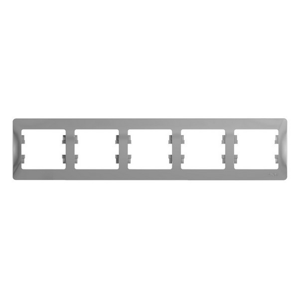 Рамка Schneider Electric Glossa GSL000305 пятиместная горизонтальная алюминий IP20
