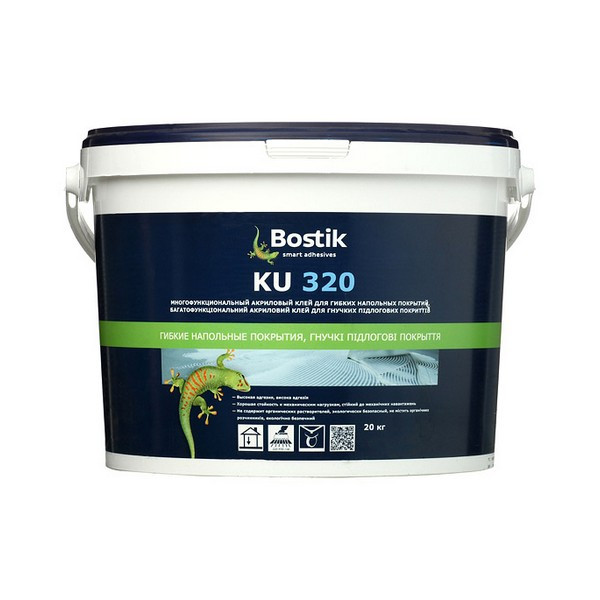 Клей для напольных ПВХ покрытий Bostik KU 320 20 кг