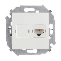 Розетка компьютерная Simon 15 1591598-030 скрытая установка белая один модуль RJ45 cat 5e