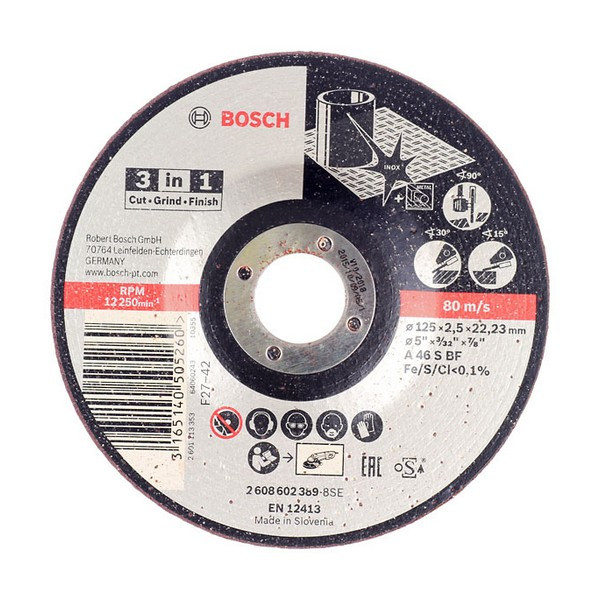Круг отрезной по металлу Bosch (2608602389) 125x22x2,5 мм