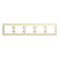 Рамка Schneider Electric Glossa GSL000205 пятиместная горизонтальная бежевая IP20