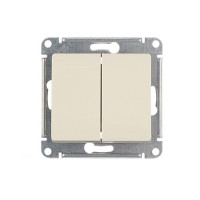 Выключатель Schneider Electric Glossa GSL000251 двухклавишный скрытая установка бежевый