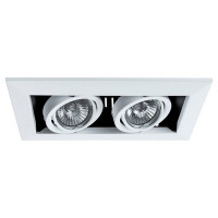 Светильник встраиваемый ARTE LAMP GU10 250х130 мм двойной поворотный 50 Вт 220 В прямоугольный IP20 белый