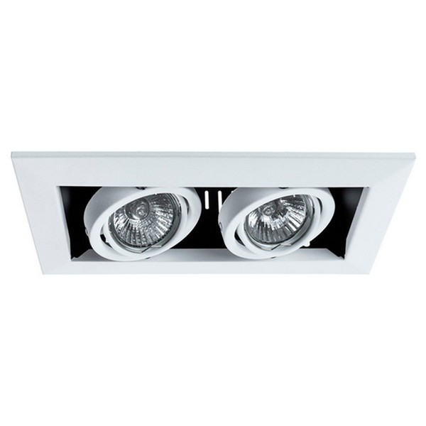 Светильник встраиваемый ARTE LAMP GU10 250х130 мм двойной поворотный 50 Вт 220 В прямоугольный IP20 белый