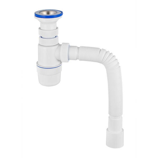 Сифон для мойки VIRPLAST by WIRQUIN 30986170 1 1/2"х40 с выпуском D 70 мм и соединением 40/50 мм