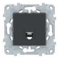 Розетка телефонная Schneider Electric Unica NEW NU549254 скрытая установка антрацит один модуль RJ11