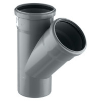Тройник Pro Aqua Comfort d110 мм 45° пластиковый для внутренней канализации