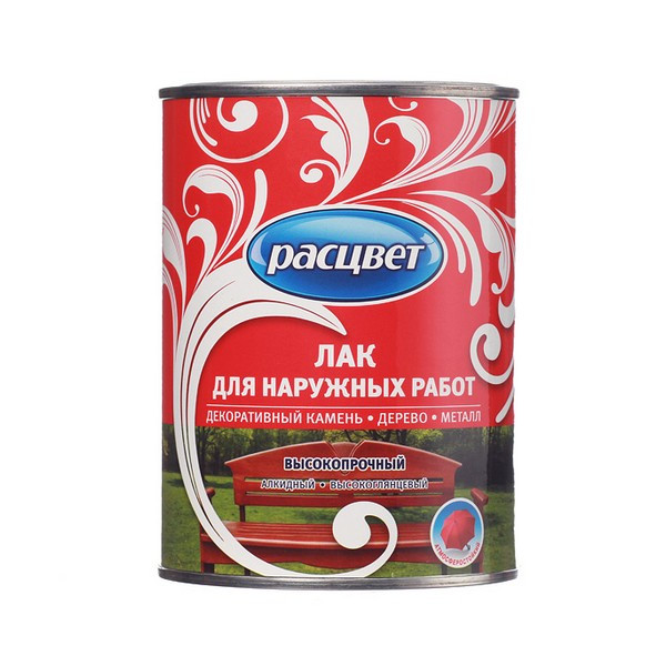 Лак алкидный для наружных работ Расцвет бесцветный 0,8 кг глянцевый