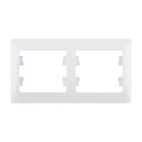 Рамка Schneider Electric Glossa GSL000102 двухместная горизонтальная белая