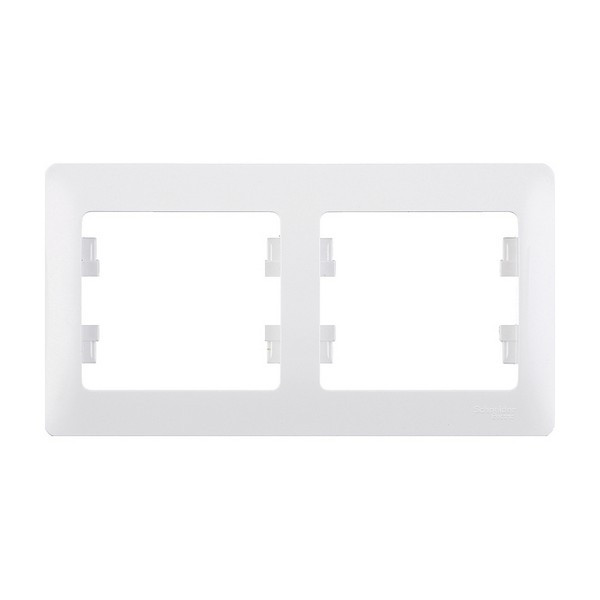 Рамка Schneider Electric Glossa GSL000102 двухместная горизонтальная белая