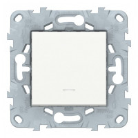 Переключатель Schneider Electric Unica NEW NU520518N одноклавишный перекрестный скрытая установка белый с подсветкой