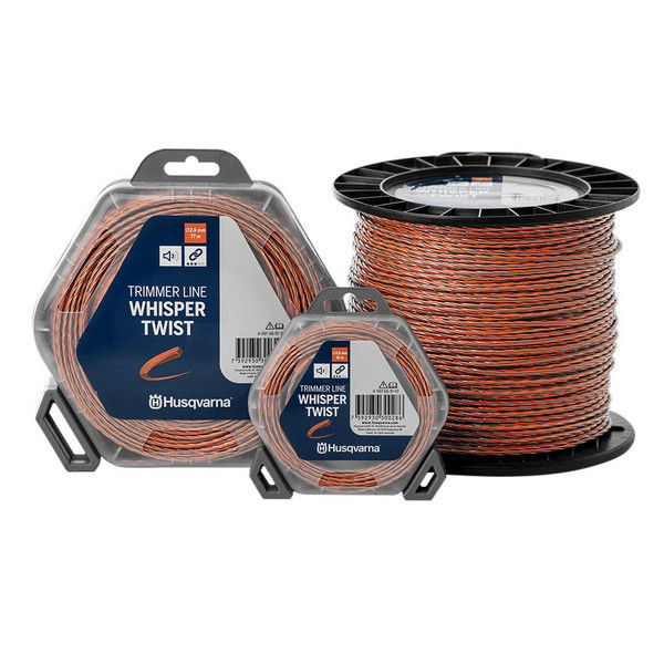 Леска для триммера Husqvarna Whisper Twist (5976691-41) витой квадрат 3,0 мм х 48 м оранжевая