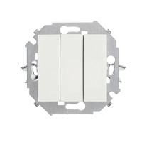 Выключатель Simon 15 1591391-030 трехклавишный скрытая установка белый