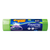 Мешок для мусора Фрекен Бок 60 л 600х640 мм полиэтиленовые с затяжкой (10 шт.)
