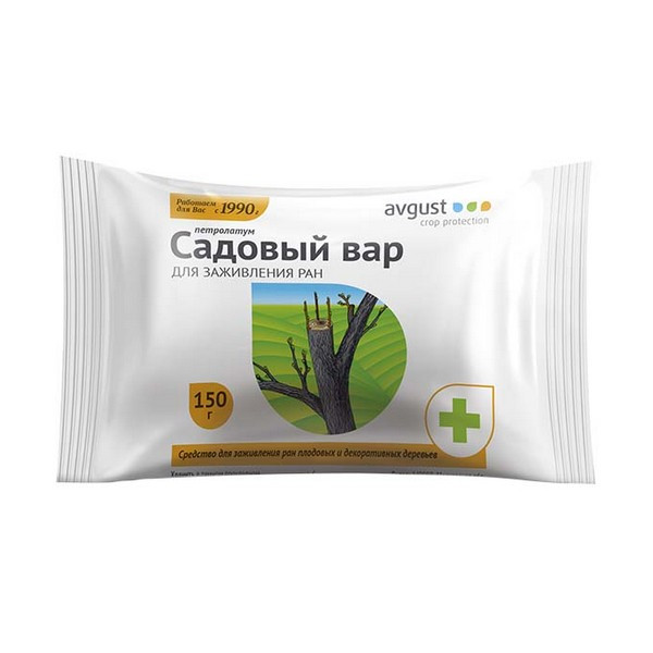 Садовый вар для заживления ран плодовых и декоративных деревье Avgust Садовый вар 150 г