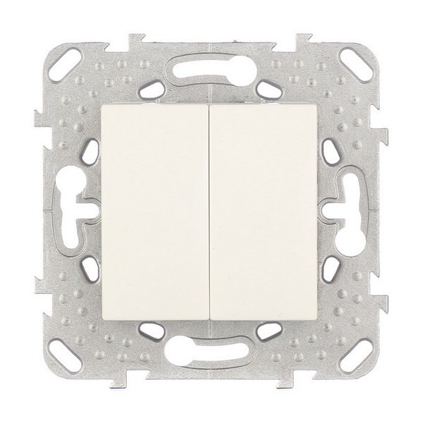 Выключатель Schneider Electric Unica MGU5.211.25ZD двухклавишный скрытая установка бежевый