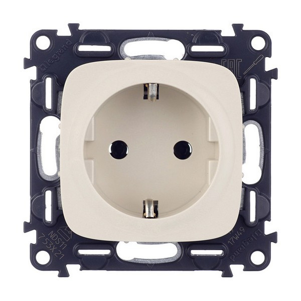 Розетка Legrand Valena Allure 753821 скрытая установка слоновая кость с заземлением