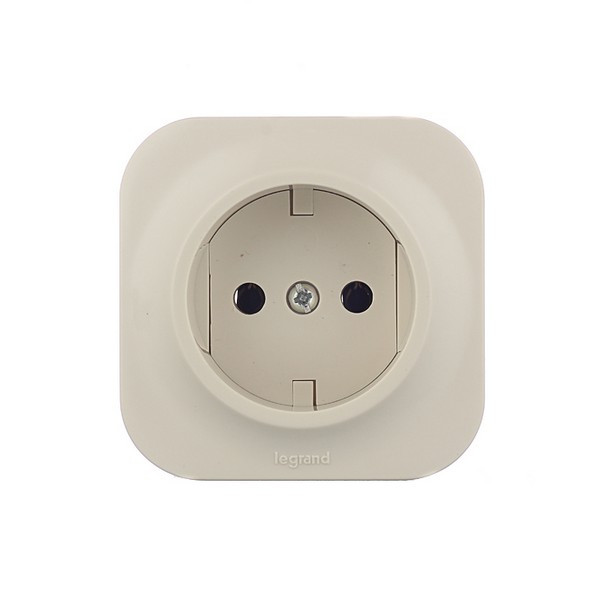Розетка Legrand Quteo 782240 открытая установка слоновая кость без заземления