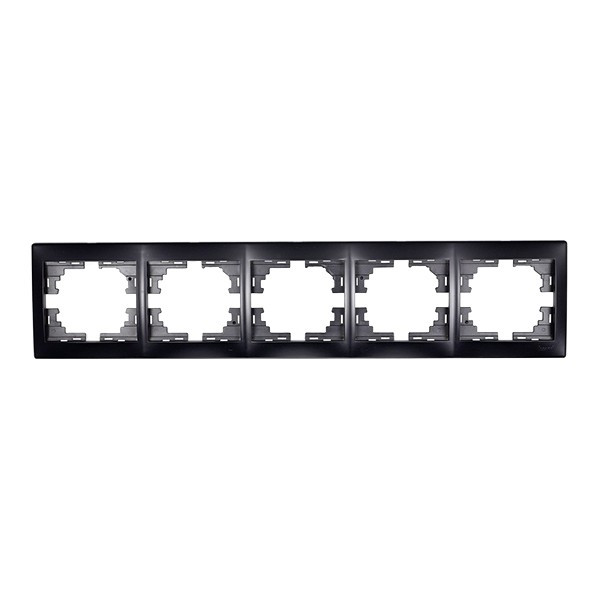 Рамка Lezard MIRA 701-4200-150 пятиместная горизонтальная черный бархат