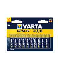 Батарейка VARTA LONGLIFE АА пальчиковая LR6 1,5 В (10 шт.)