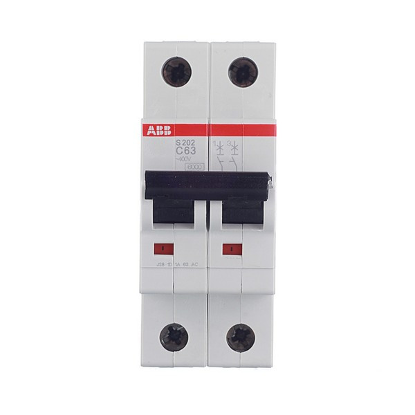 Автоматический выключатель ABB S202 (2CDS252001R0634) 2P 63А тип C 6 кА 400 В на DIN-рейку